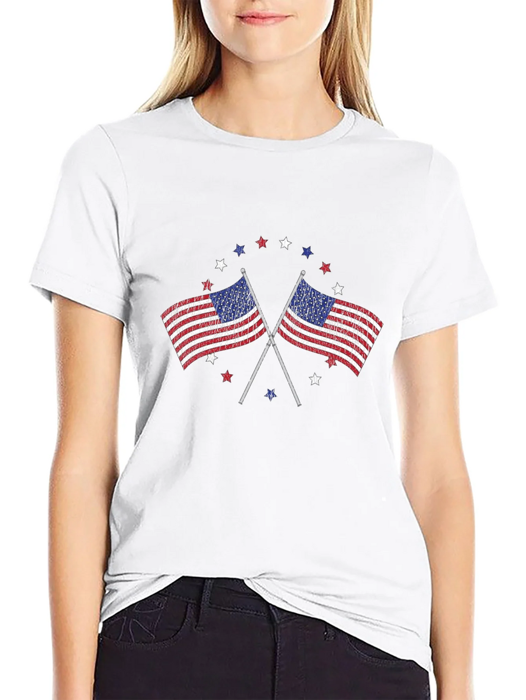 American Flag Graphic Print Mens T-Shirt product image 7