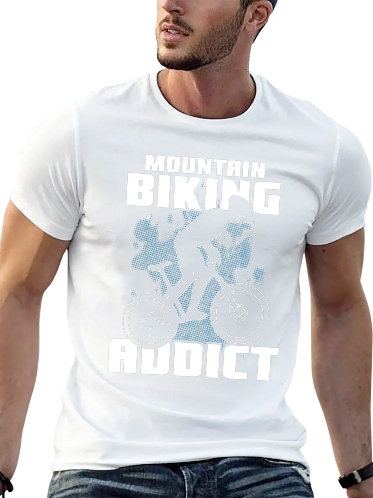 Mountain Biking Addict T-Shirt - Black product image 12