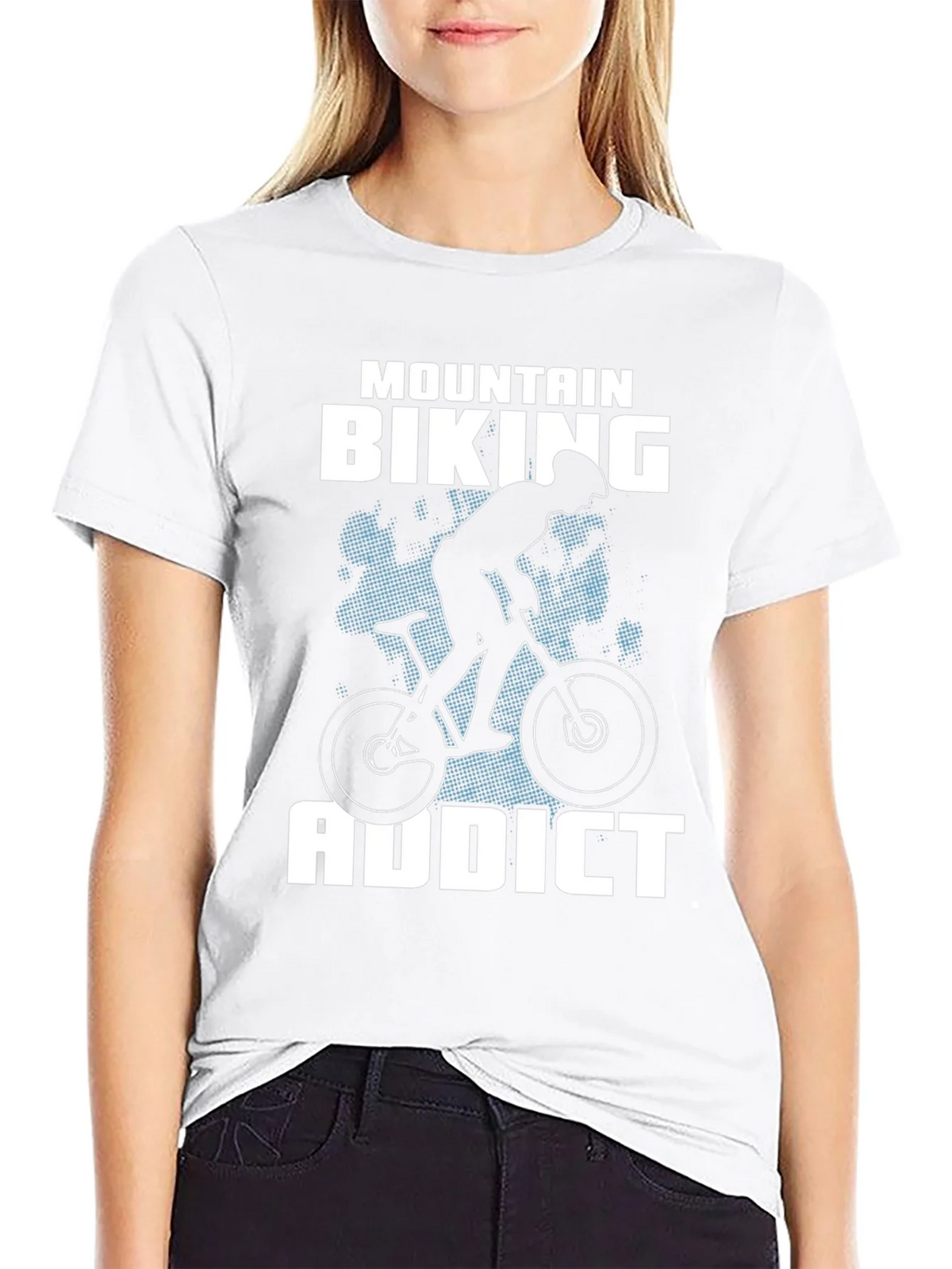 Mountain Biking Addict T-Shirt - Black product image 8