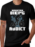 Mountain Biking Addict T-Shirt - Black product image 1