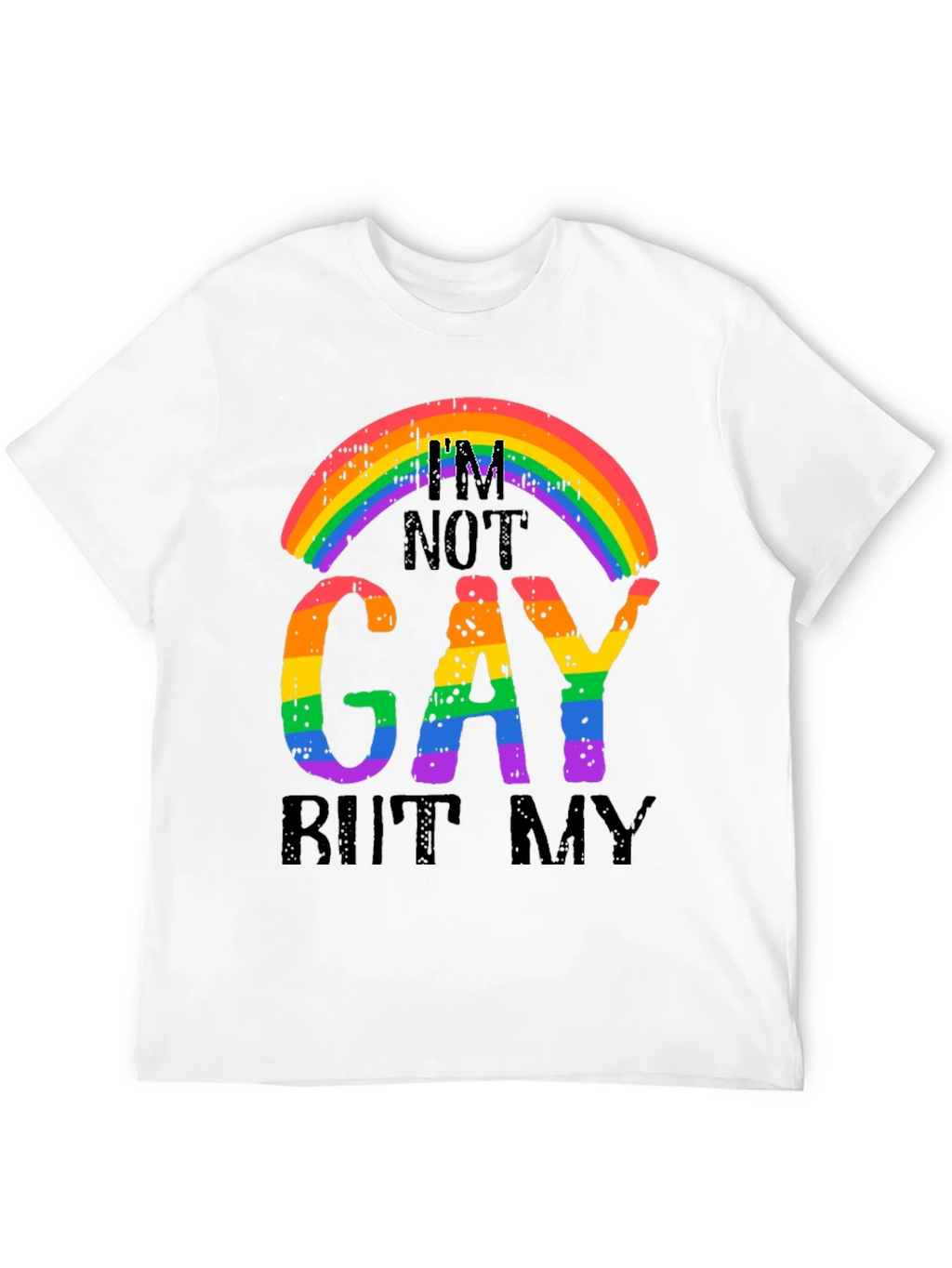 Rainbow Graphic T-Shirt - Im Not Gay But My... product image 11