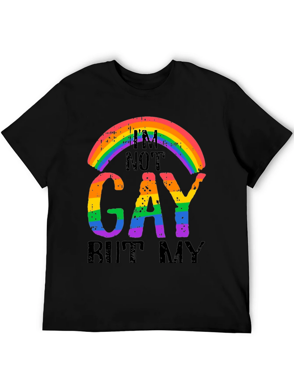 Rainbow Graphic T-Shirt - Im Not Gay But My... product image 5