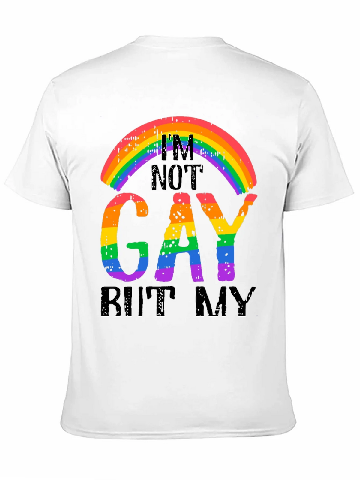 Rainbow Graphic T-Shirt - Im Not Gay But My... product image 10
