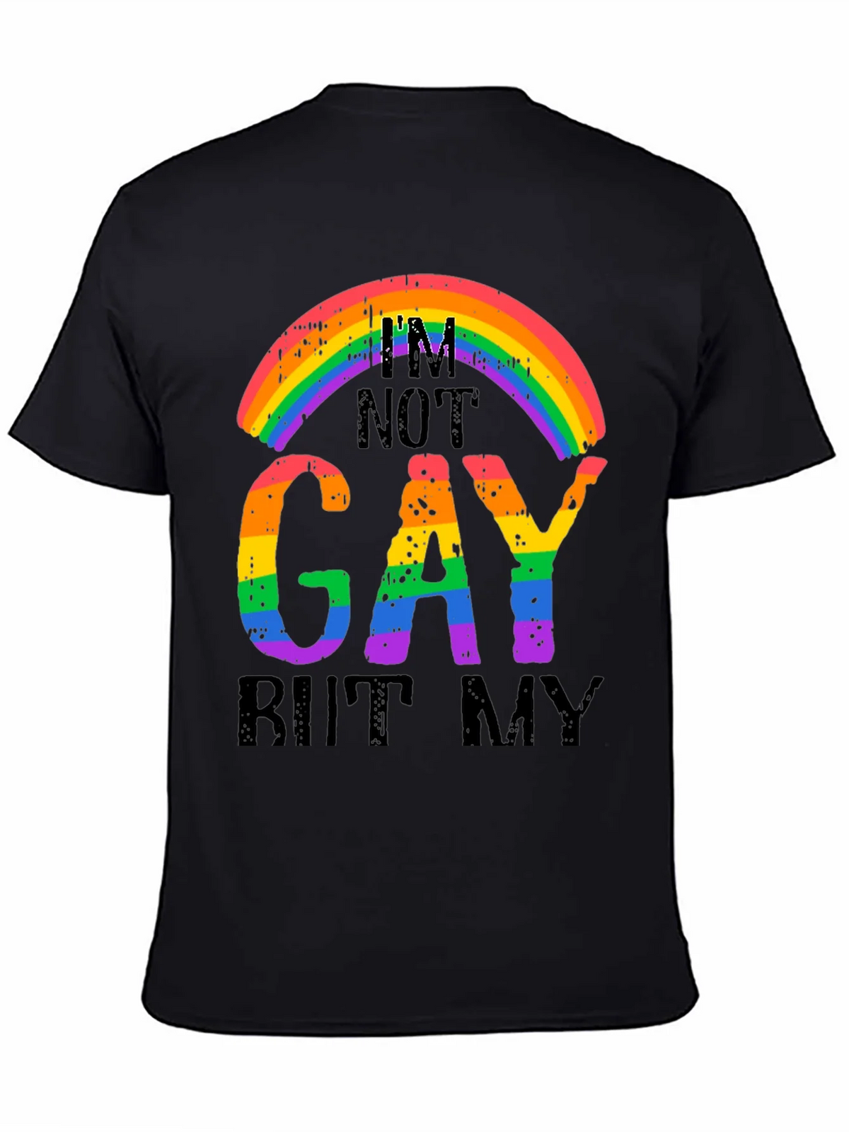 Rainbow Graphic T-Shirt - Im Not Gay But My... product image 4