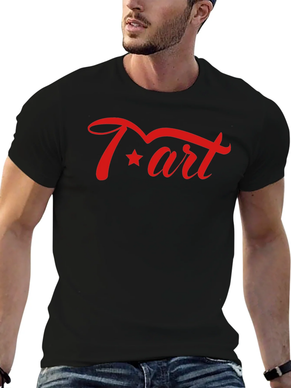 Red T-art Graphic Tee - Soft Cotton Blend product image 5