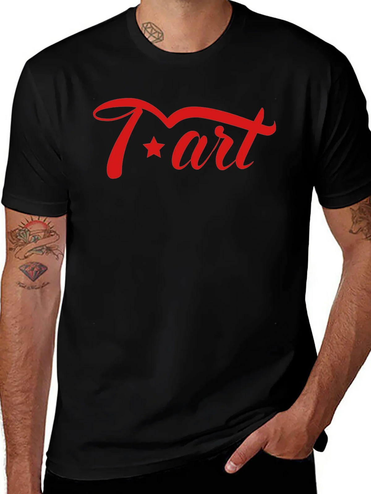 Red T-art Graphic Tee - Soft Cotton Blend product image 1