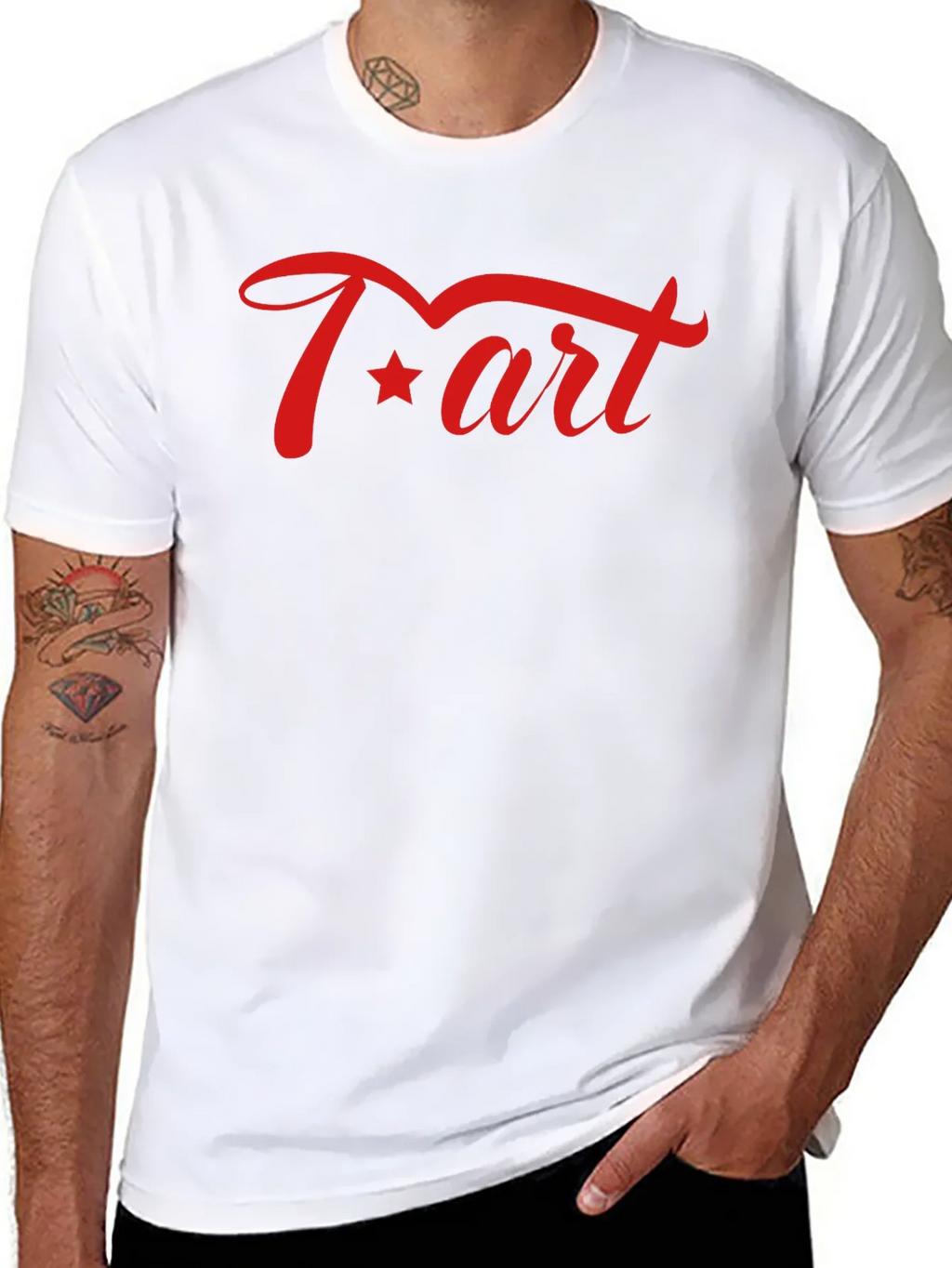 Red T-art Graphic Tee - Soft Cotton Blend product image 6