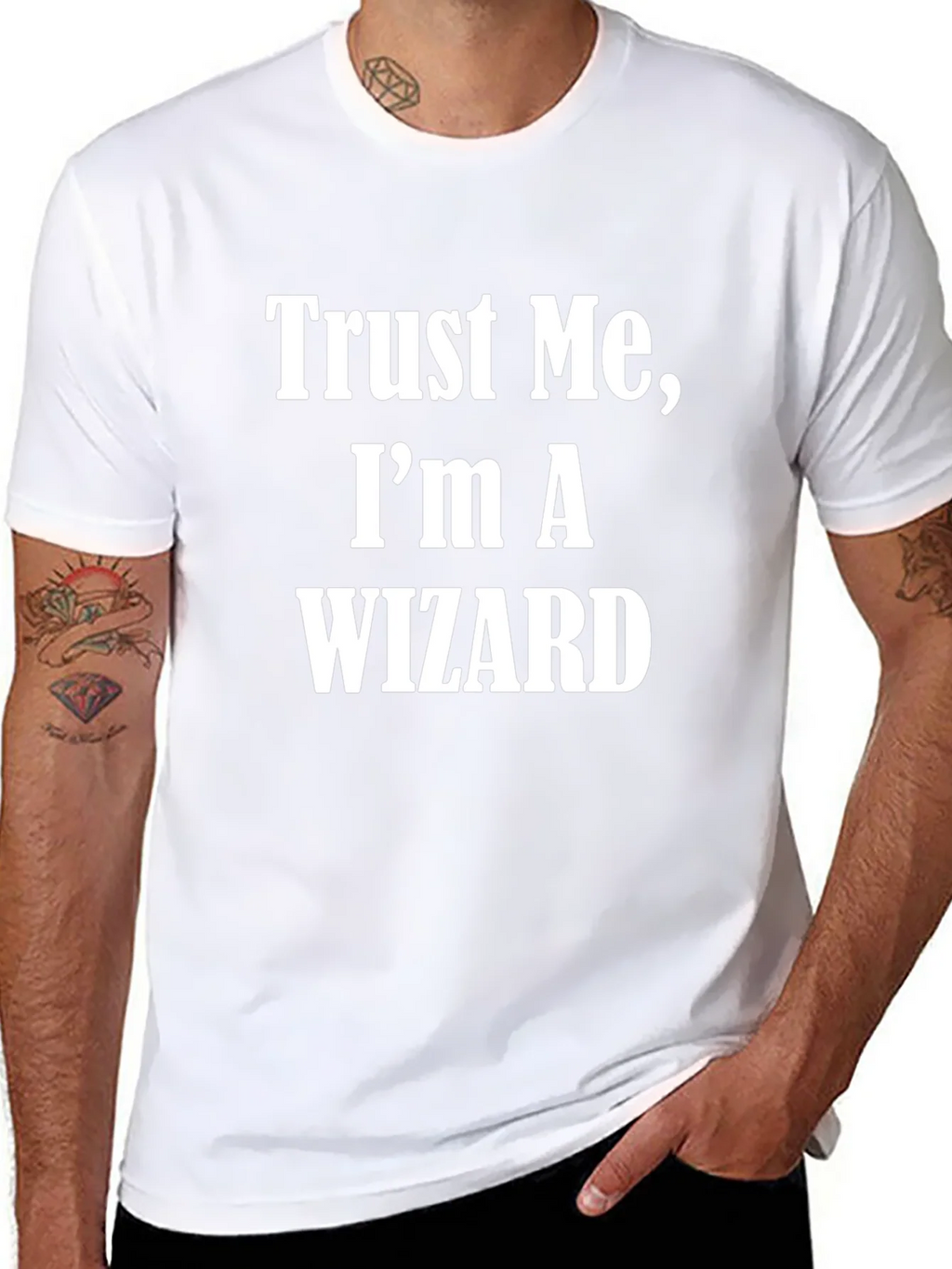Trust Me Im A Wizard T-Shirt Black Cotton Short Sleeve product image 6