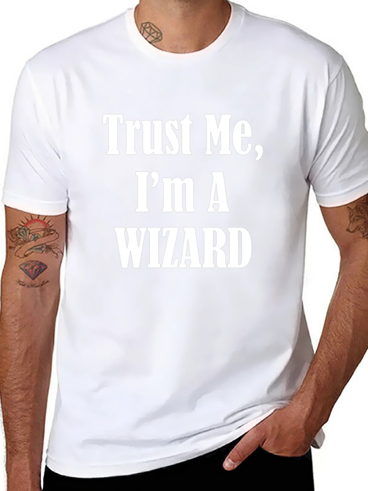 Trust Me Im A Wizard T-Shirt Black Cotton Short Sleeve product image 6