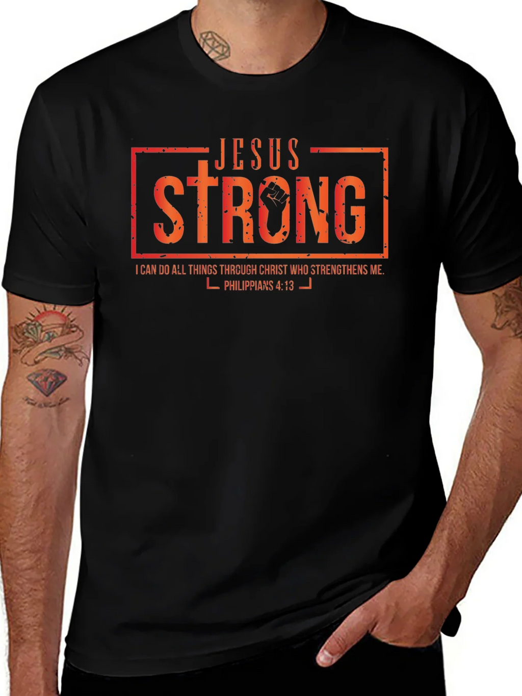 Jesus Strong Graphic T-Shirt - Christian Apparel product image 1