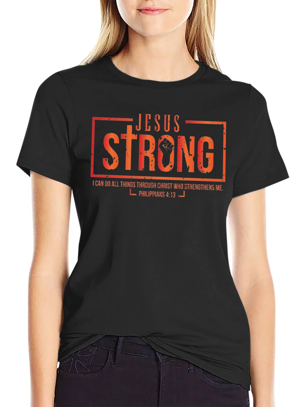 Jesus Strong Graphic T-Shirt - Christian Apparel product image 2