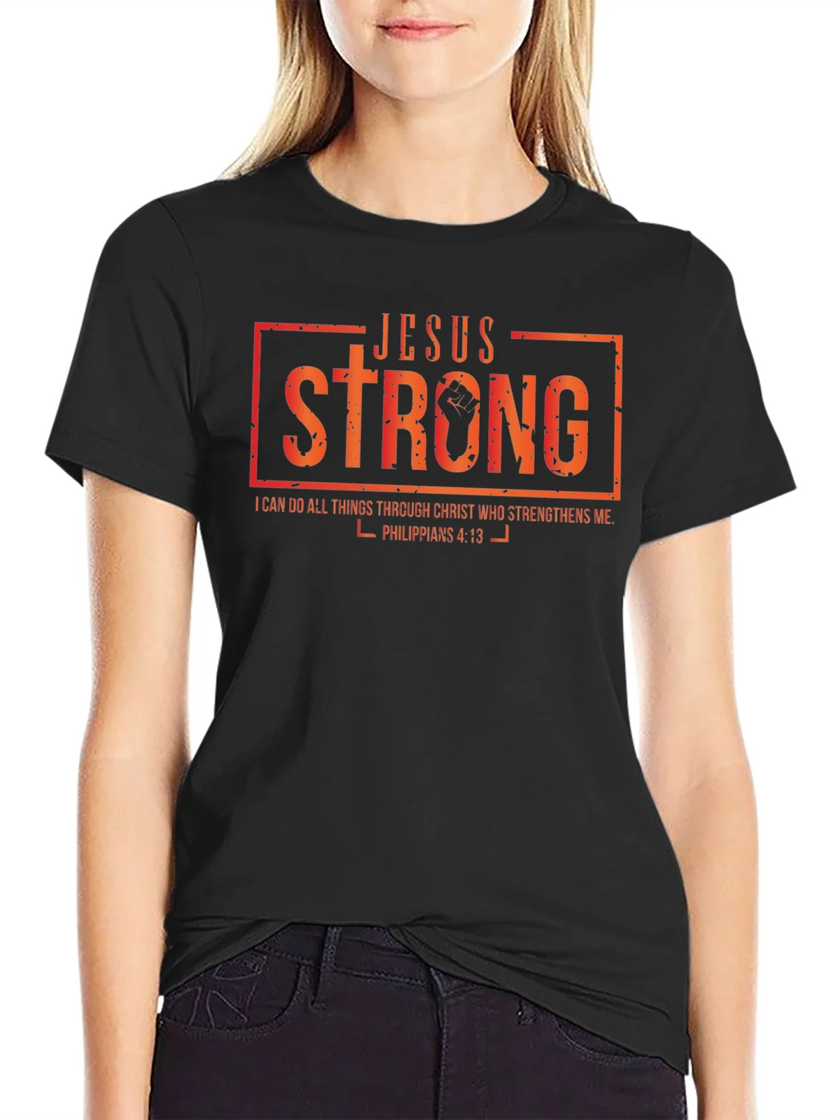 Jesus Strong Graphic T-Shirt - Christian Apparel product image 2