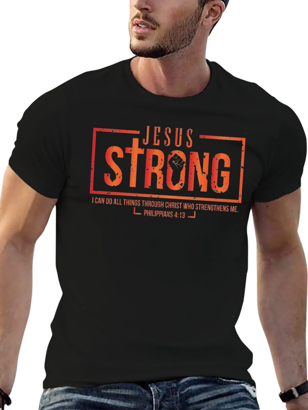 Jesus Strong Graphic T-Shirt - Christian Apparel product image 5
