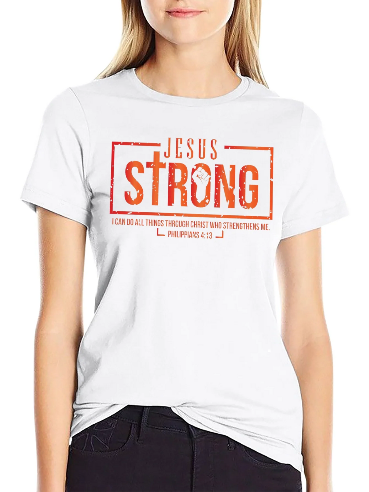 Jesus Strong Graphic T-Shirt - Christian Apparel product image 6