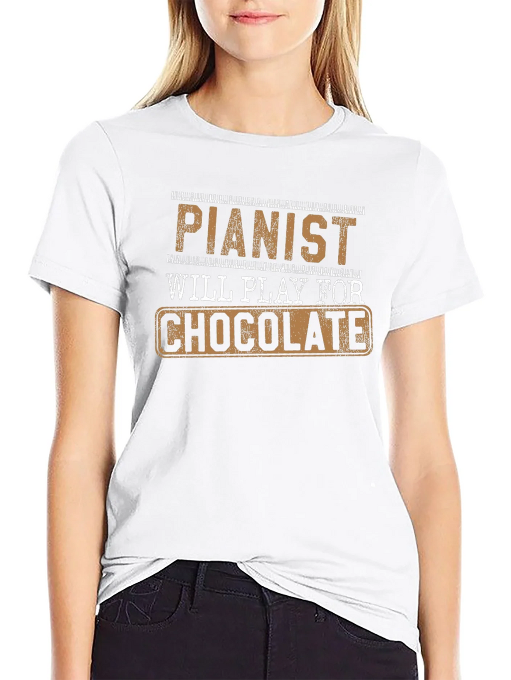 Pianist Will Play For Chocolate Novelty T-Shirt product image 8