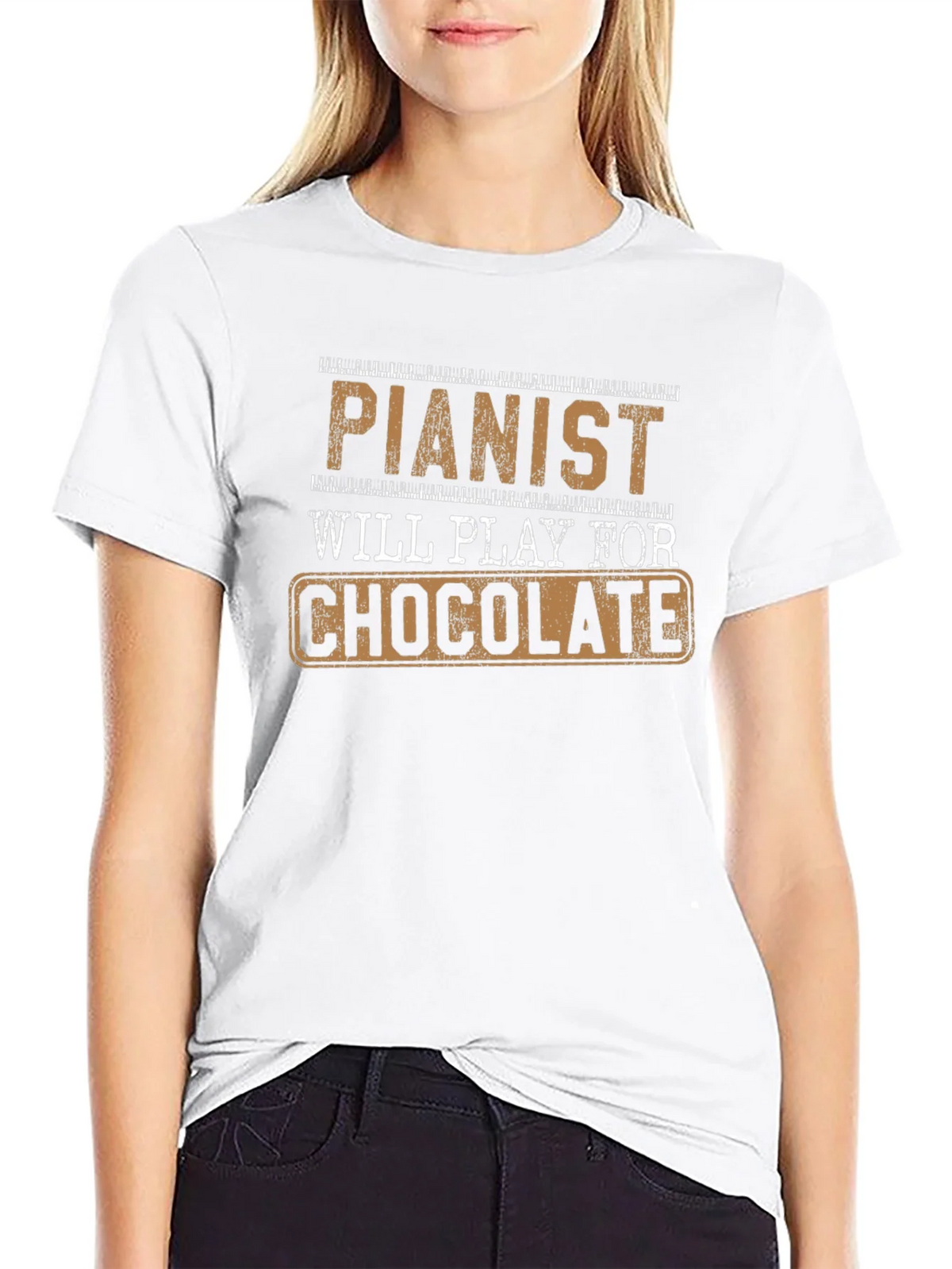 Pianist Will Play For Chocolate Novelty T-Shirt product image 8