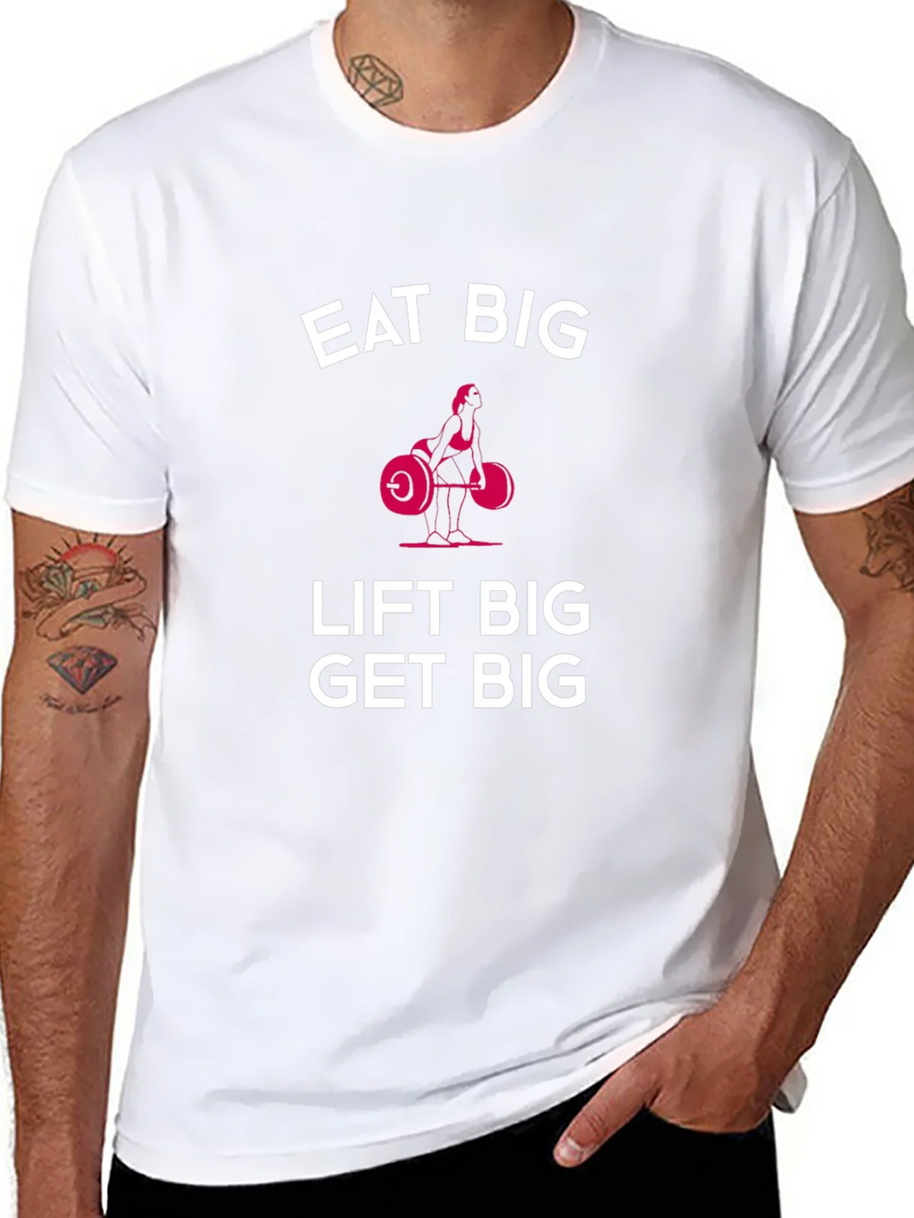 Eat Big Lift Get Black T-Shirt product image 7