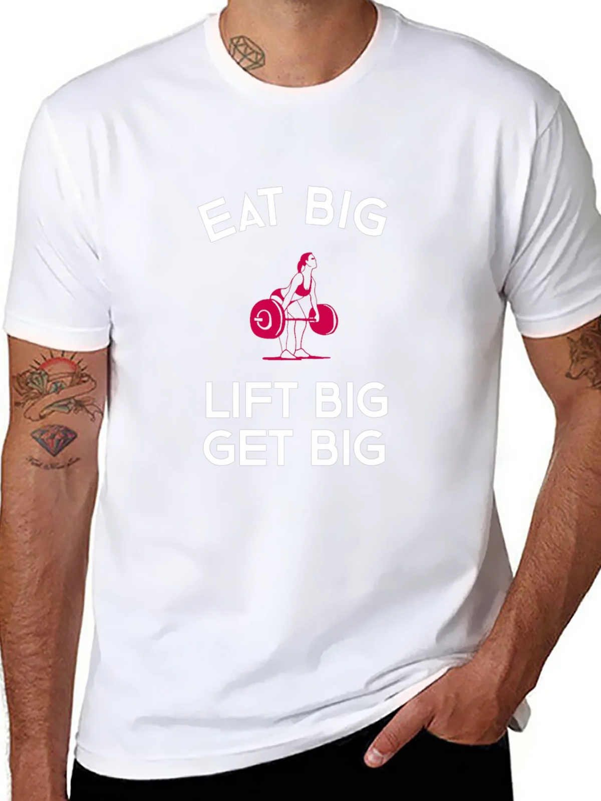 Eat Big Lift Get Black T-Shirt product image 7