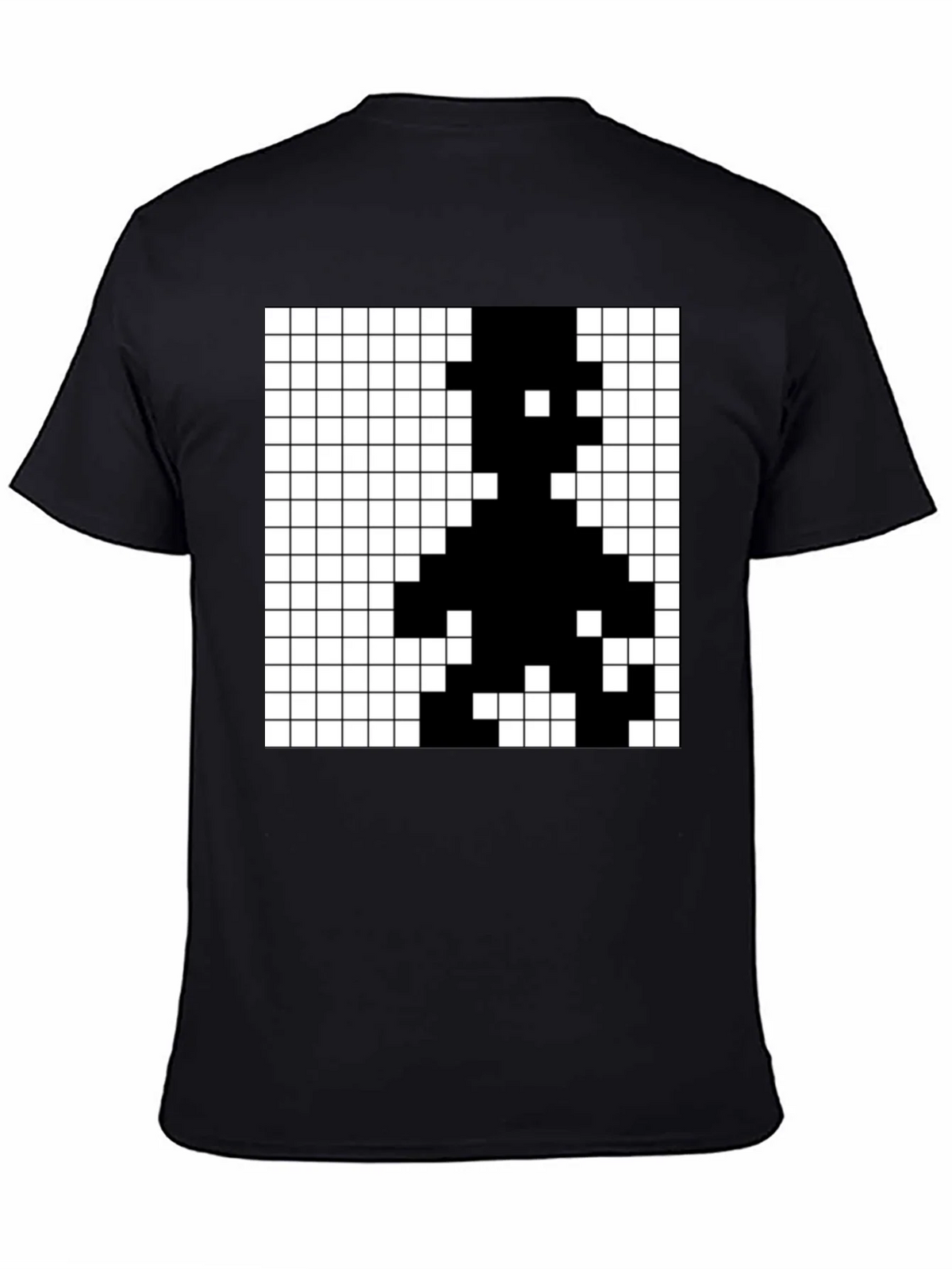 Pixelated Grid Graphic T-Shirt - Modern Minimalist Tee product image 4