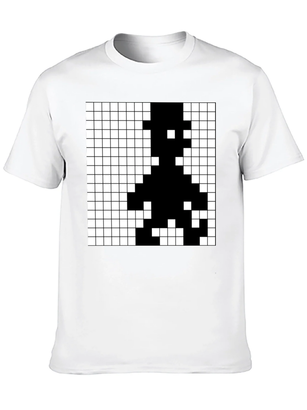 Pixelated Grid Graphic T-Shirt - Modern Minimalist Tee product image 9