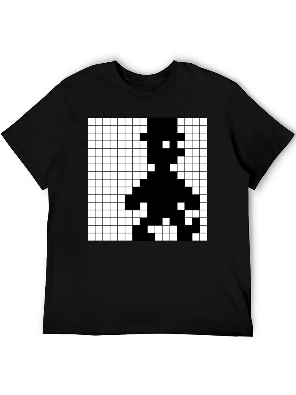 Pixelated Grid Graphic T-Shirt - Modern Minimalist Tee product image 5