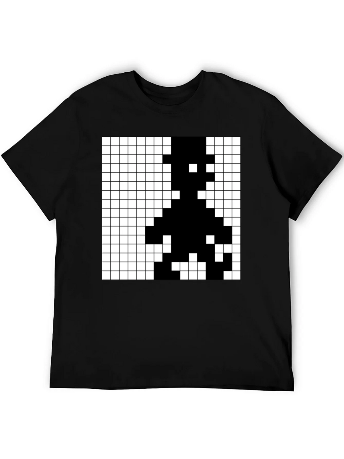 Pixelated Grid Graphic T-Shirt - Modern Minimalist Tee product image 5