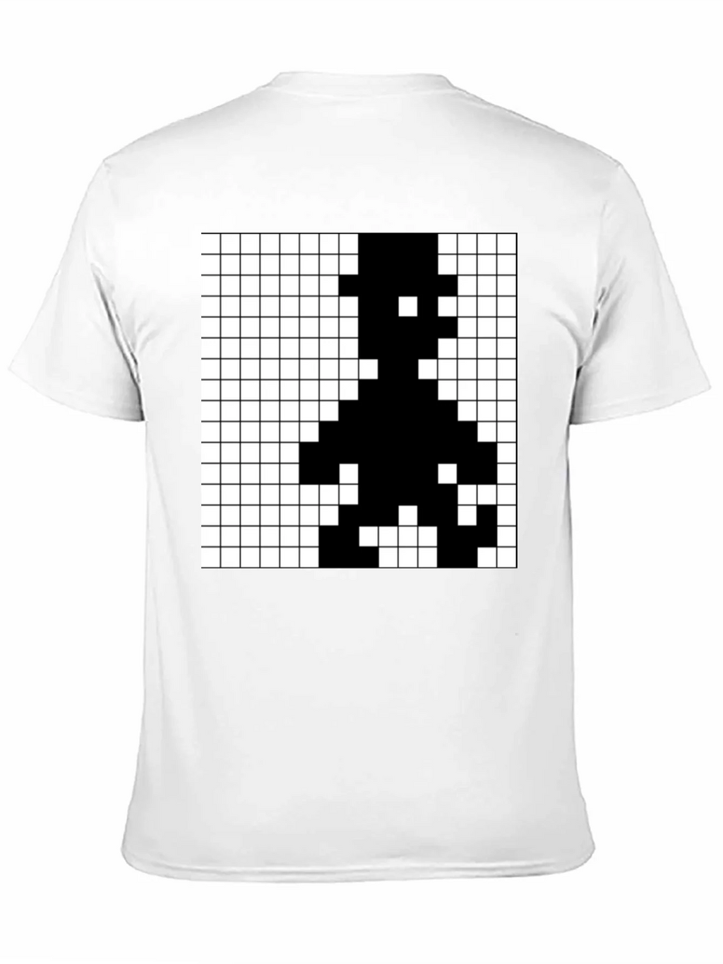 Pixelated Grid Graphic T-Shirt - Modern Minimalist Tee product image 10