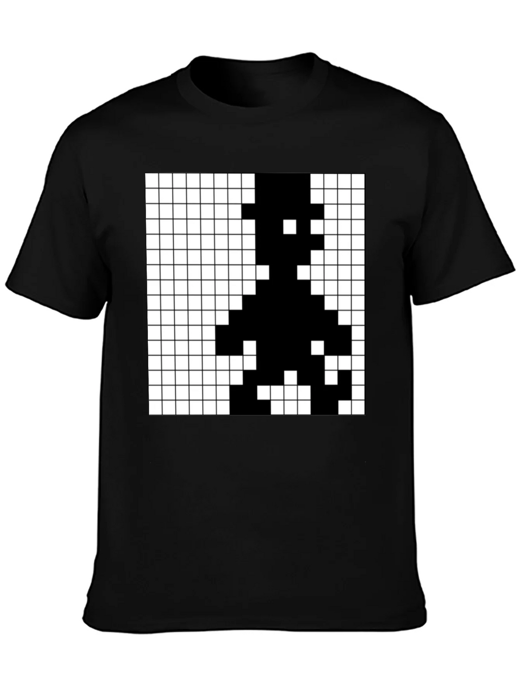 Pixelated Grid Graphic T-Shirt - Modern Minimalist Tee product image 3