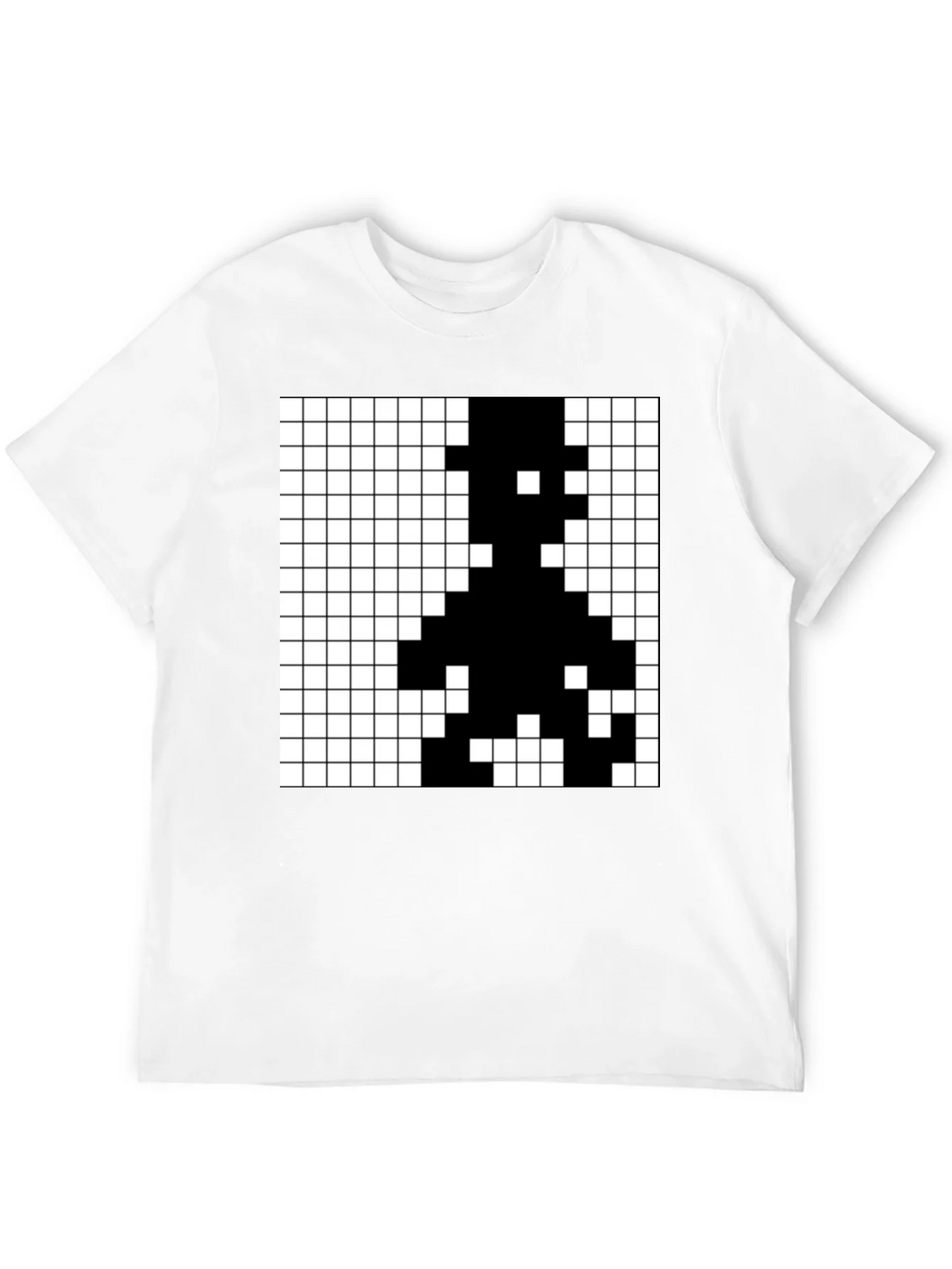Pixelated Grid Graphic T-Shirt - Modern Minimalist Tee product image 11