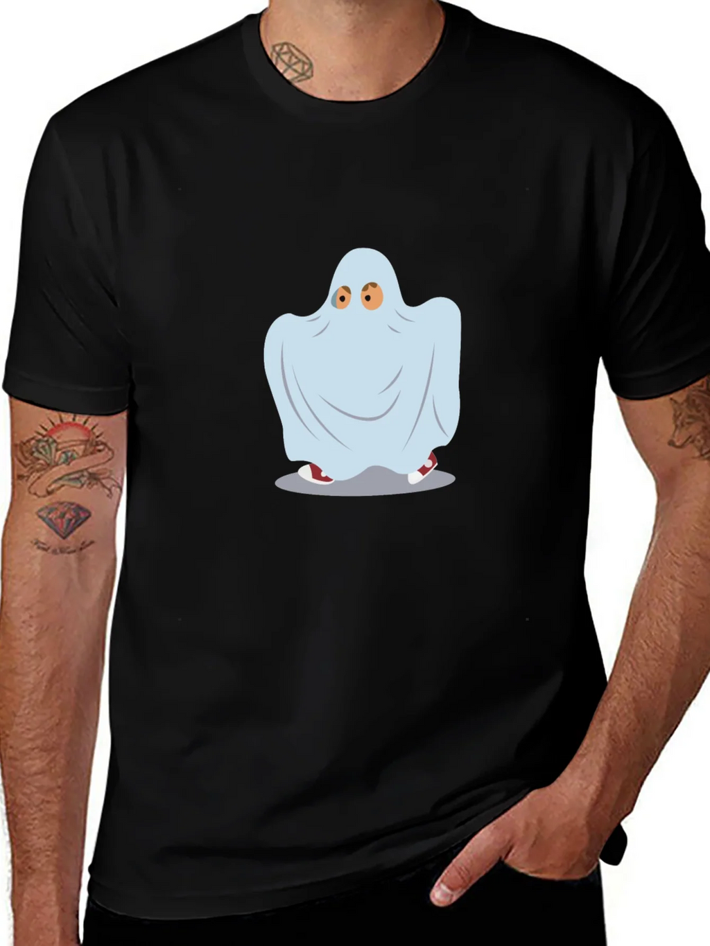 Ghost Costume Graphic Tee - Spooky Season Style product image 1