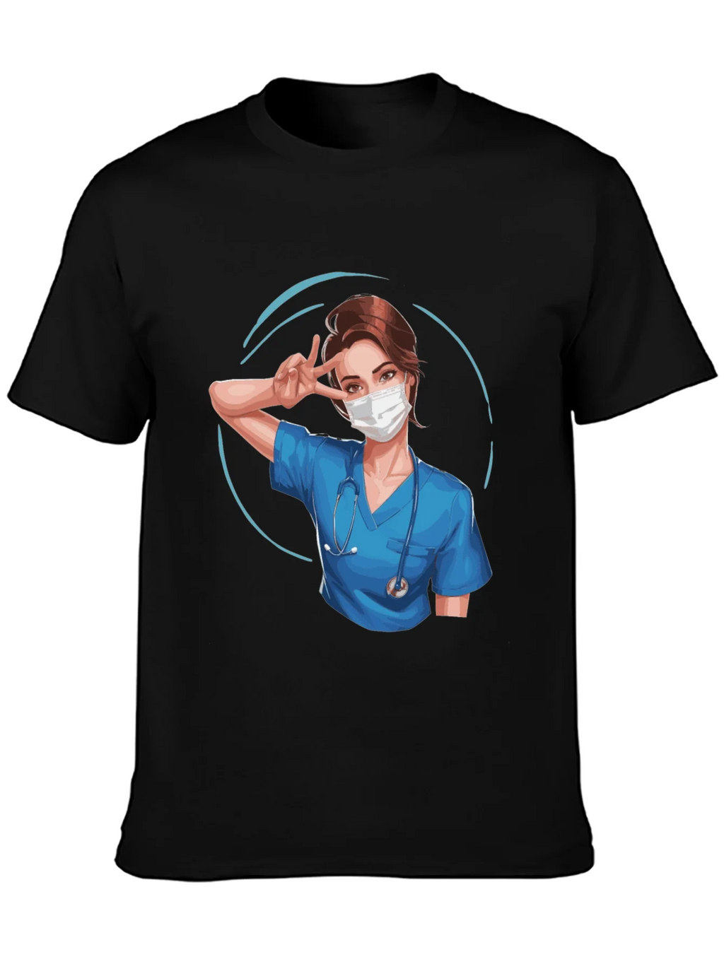 Nurse Graphic T-Shirt - Black product image 3