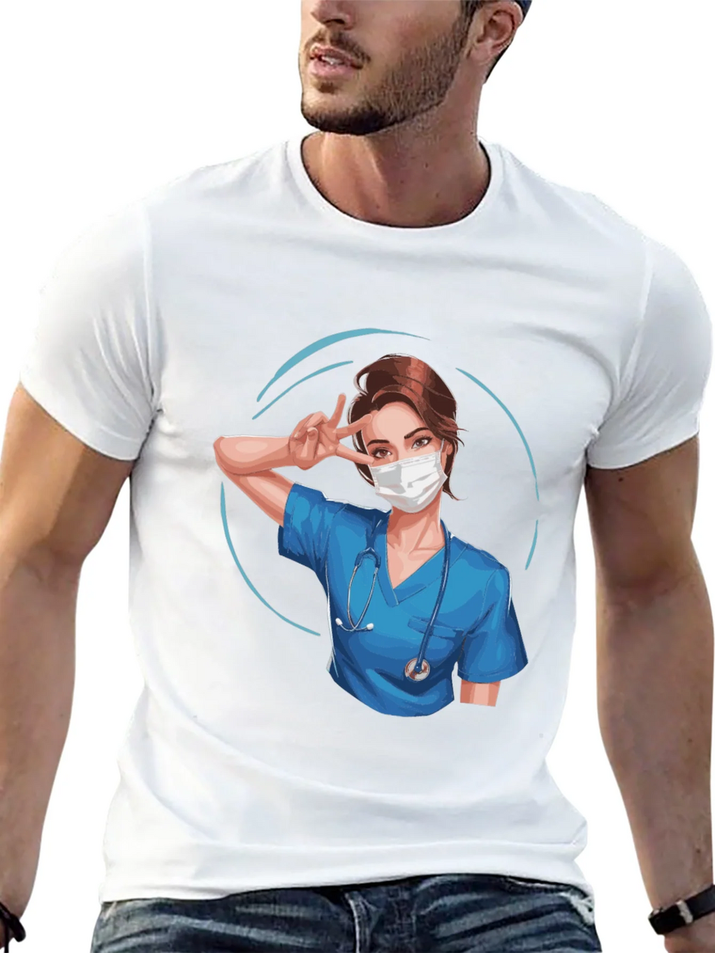 Nurse Graphic T-Shirt - Black product image 12
