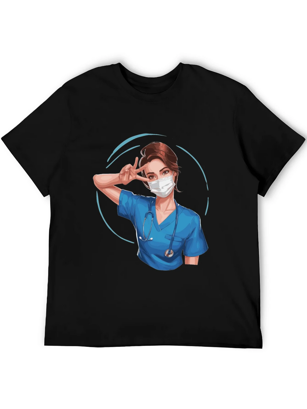 Nurse Graphic T-Shirt - Black product image 5