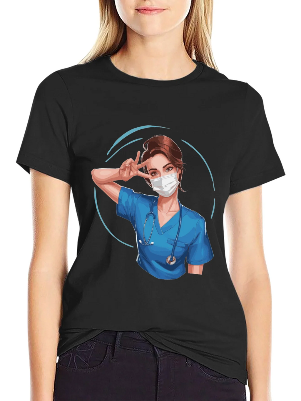 Nurse Graphic T-Shirt - Black product image 2
