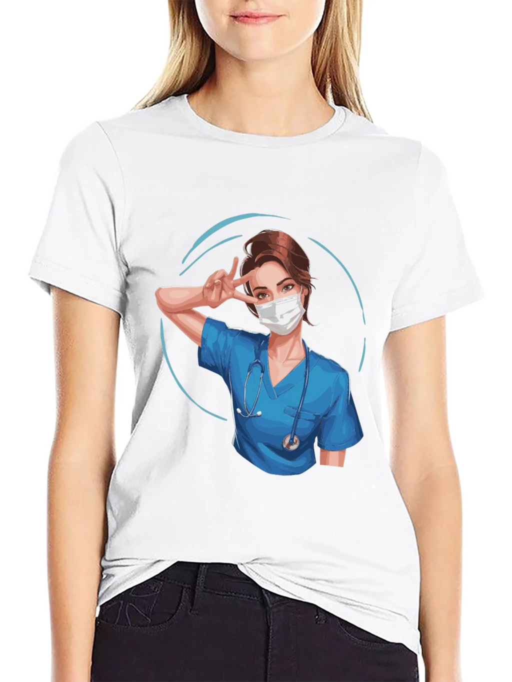 Nurse Graphic T-Shirt - Black product image 8