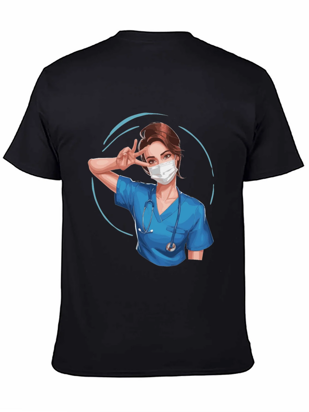 Nurse Graphic T-Shirt - Black product image 4