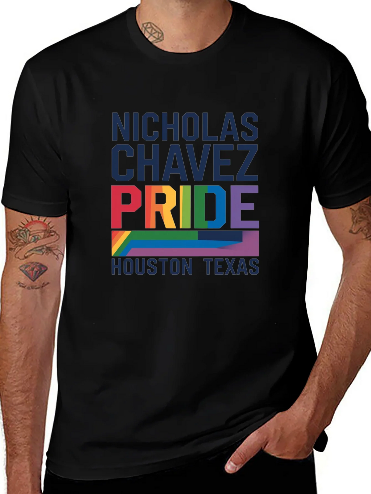Nicholas Chavez Pride Houston Texas T-Shirt product image 1