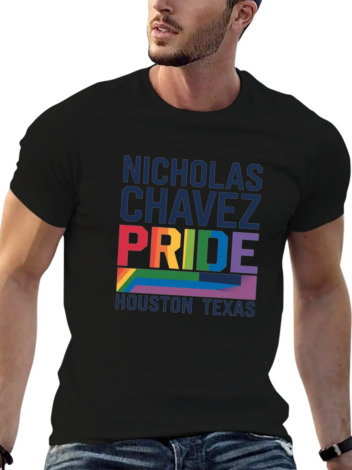 Nicholas Chavez Pride Houston Texas T-Shirt product image 6