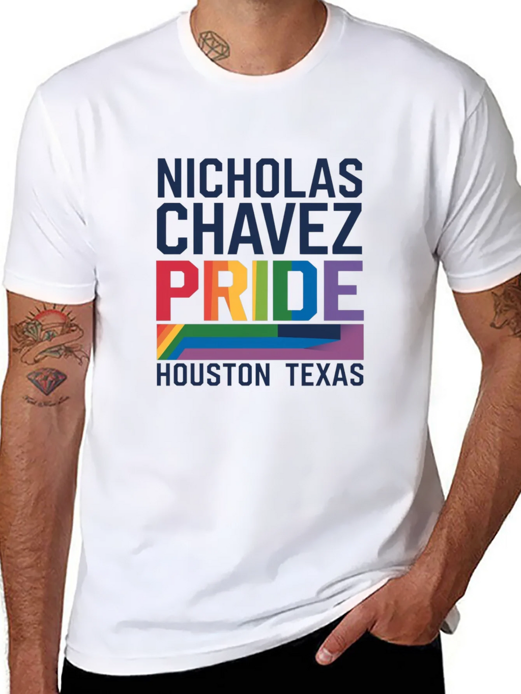 Nicholas Chavez Pride Houston Texas T-Shirt product image 7