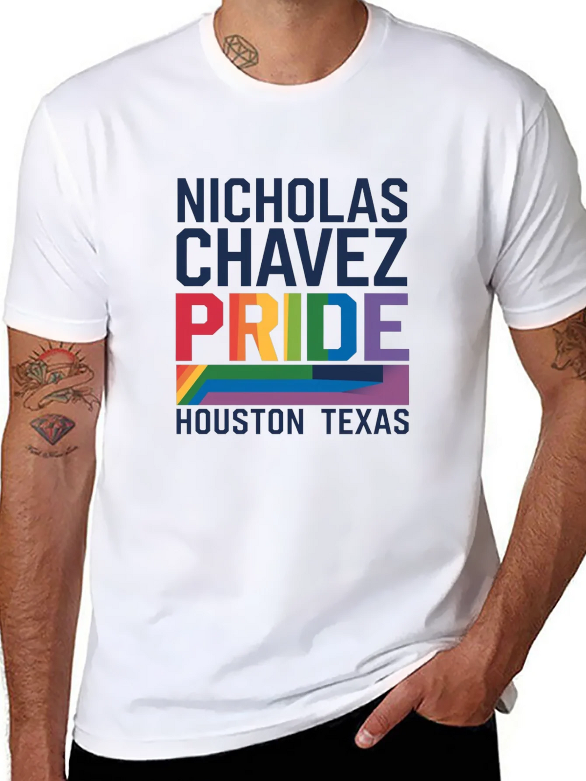 Nicholas Chavez Pride Houston Texas T-Shirt product image 7