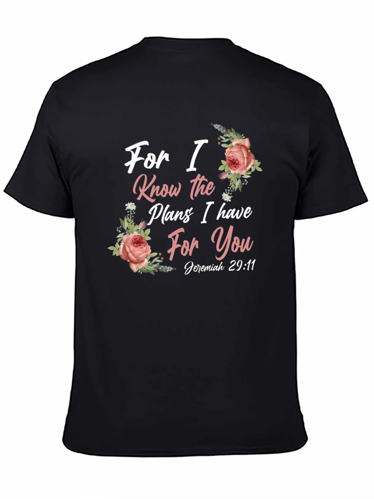 Faith-Inspired T-Shirt: Jeremiah 29:11 Floral Design product image 4