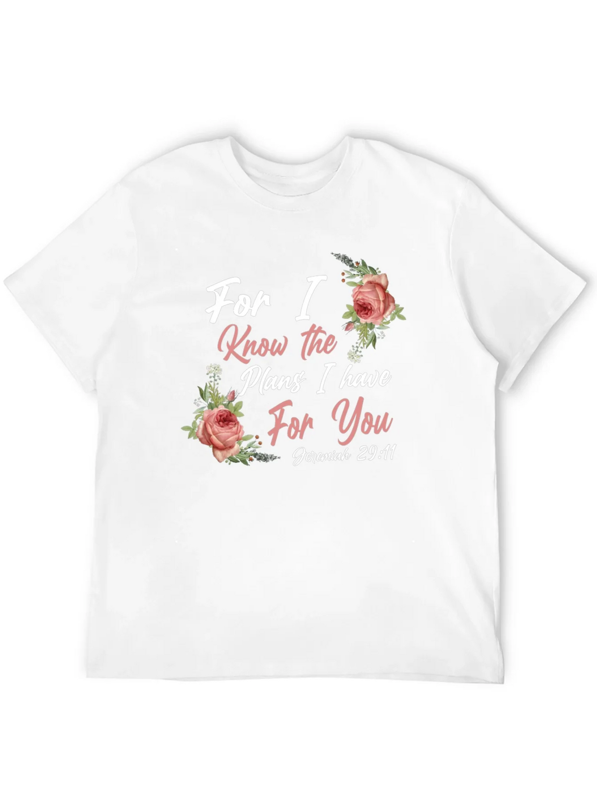 Faith-Inspired T-Shirt: Jeremiah 29:11 Floral Design product image 11