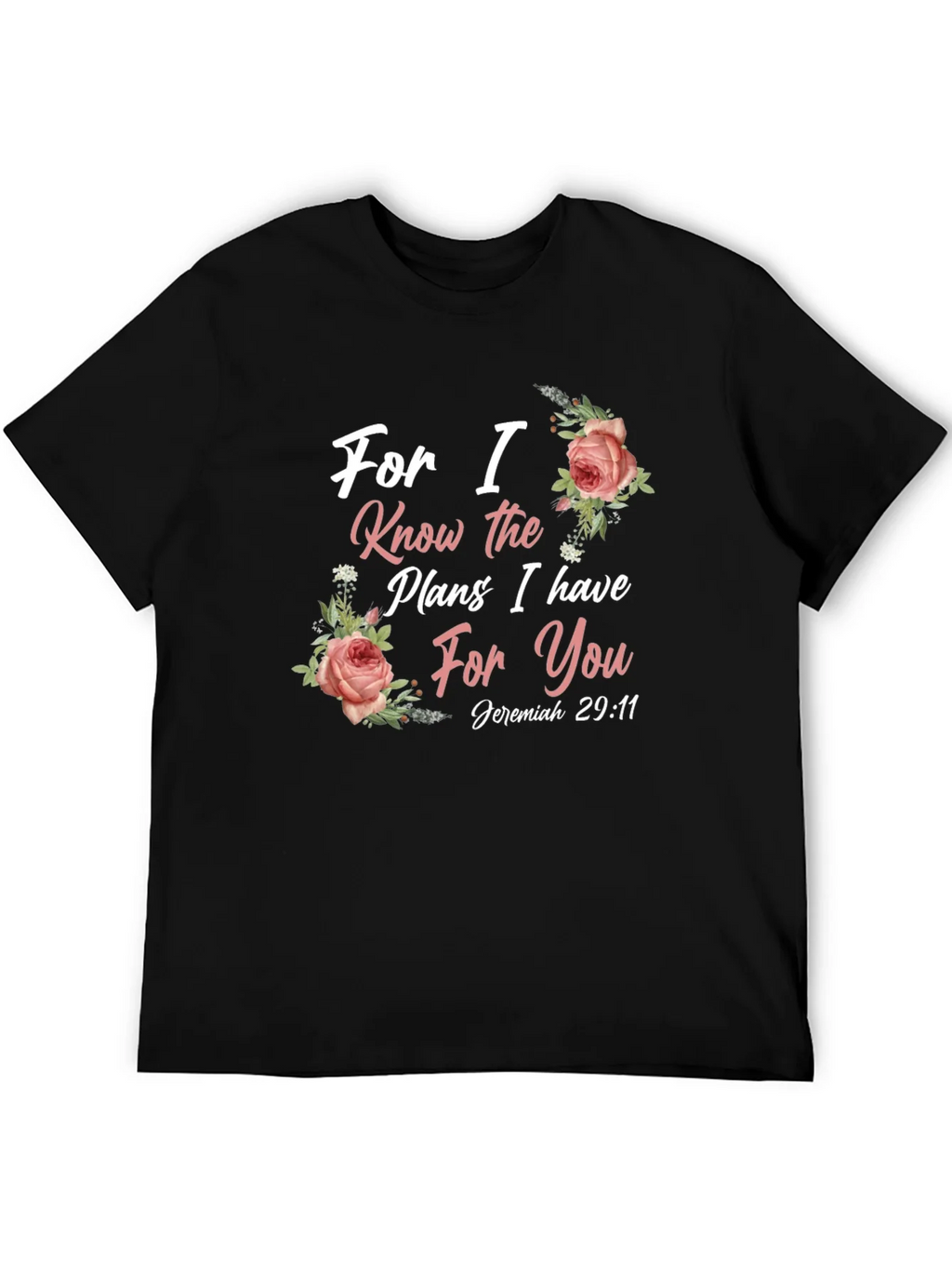 Faith-Inspired T-Shirt: Jeremiah 29:11 Floral Design product image 5