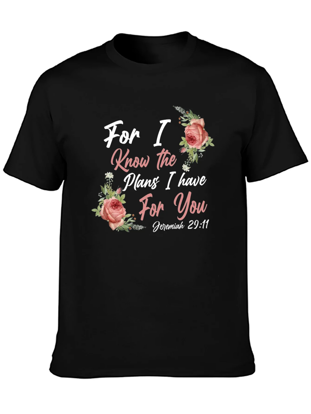 Faith-Inspired T-Shirt: Jeremiah 29:11 Floral Design product image 3