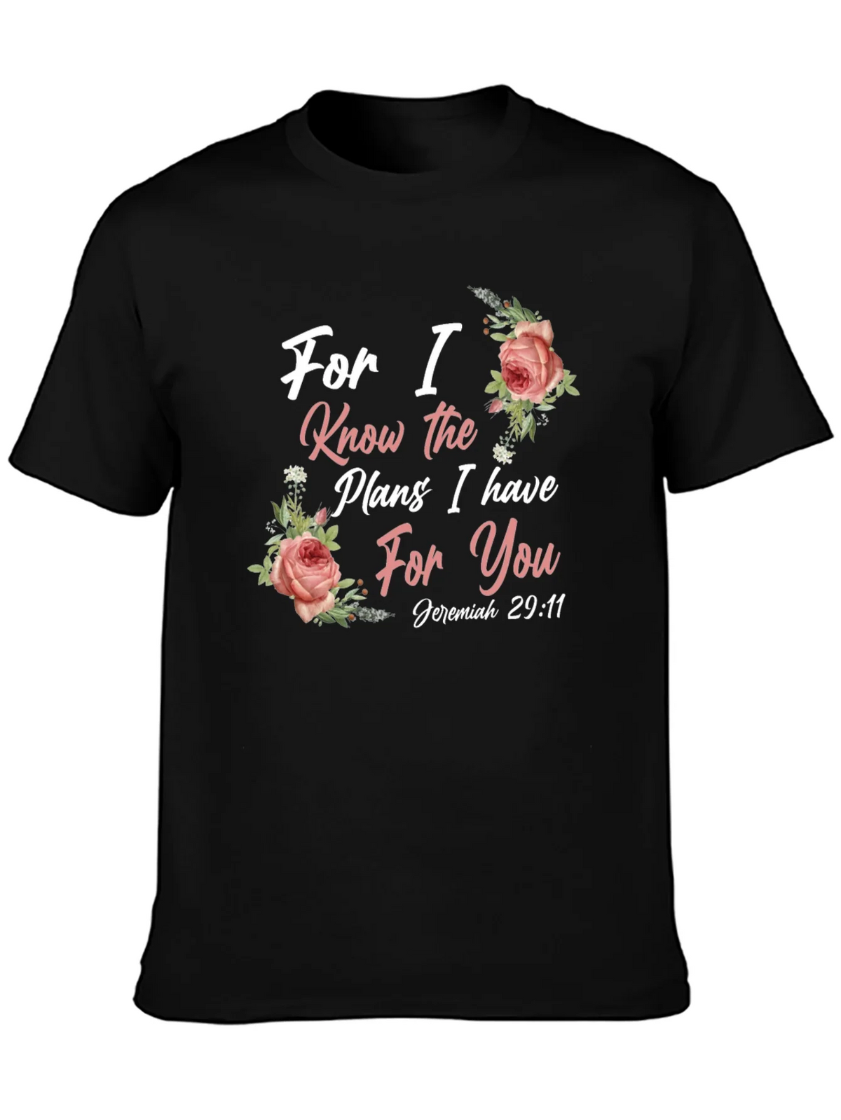 Faith-Inspired T-Shirt: Jeremiah 29:11 Floral Design product image 3