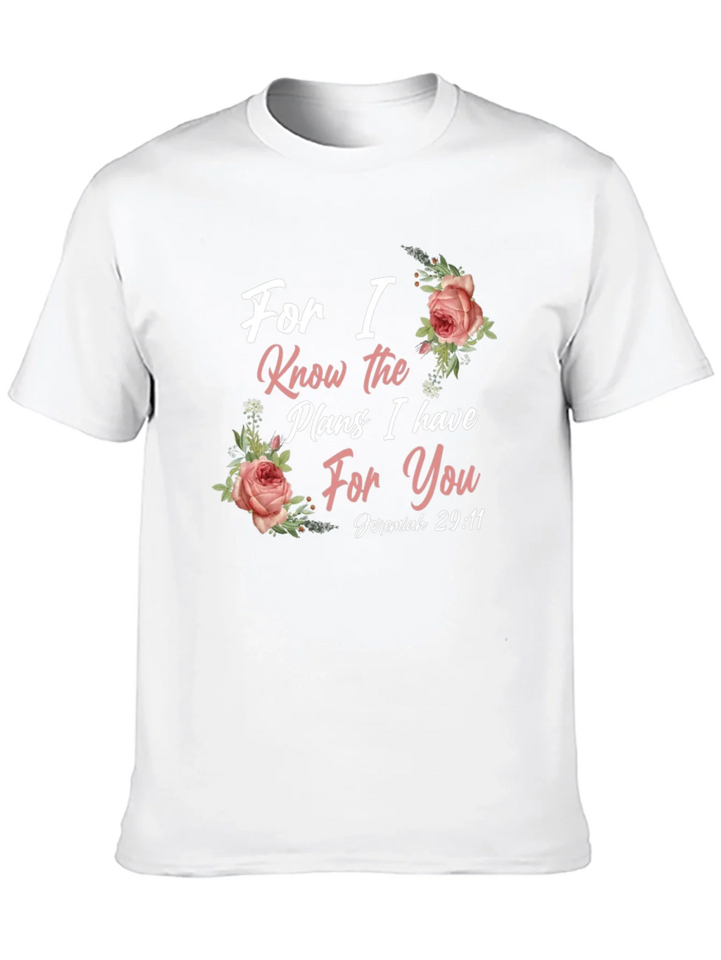 Faith-Inspired T-Shirt: Jeremiah 29:11 Floral Design product image 9