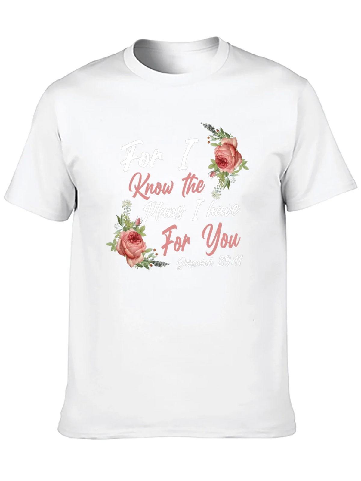 Faith-Inspired T-Shirt: Jeremiah 29:11 Floral Design product image 9
