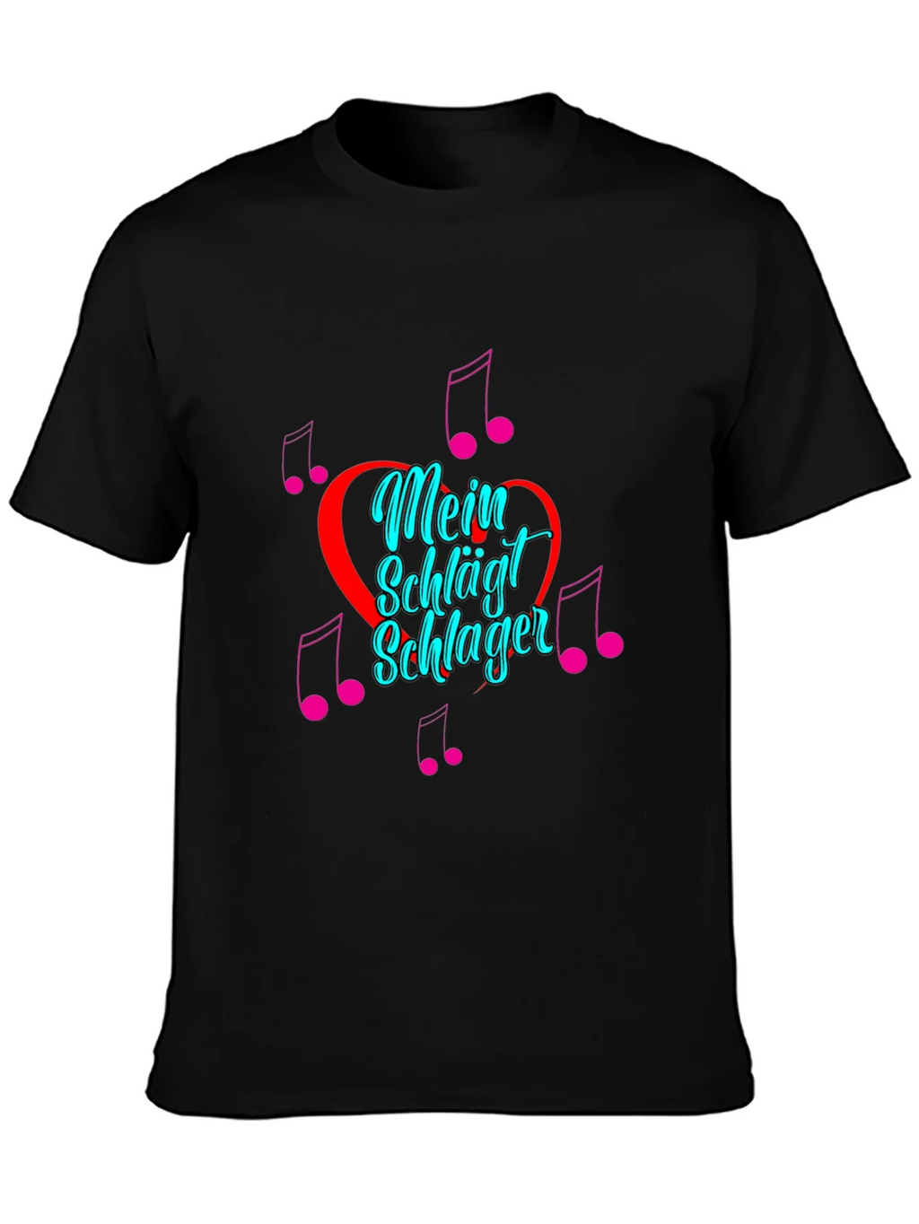Mein Schlager Heartbeat Graphic Tee - Black product image 3