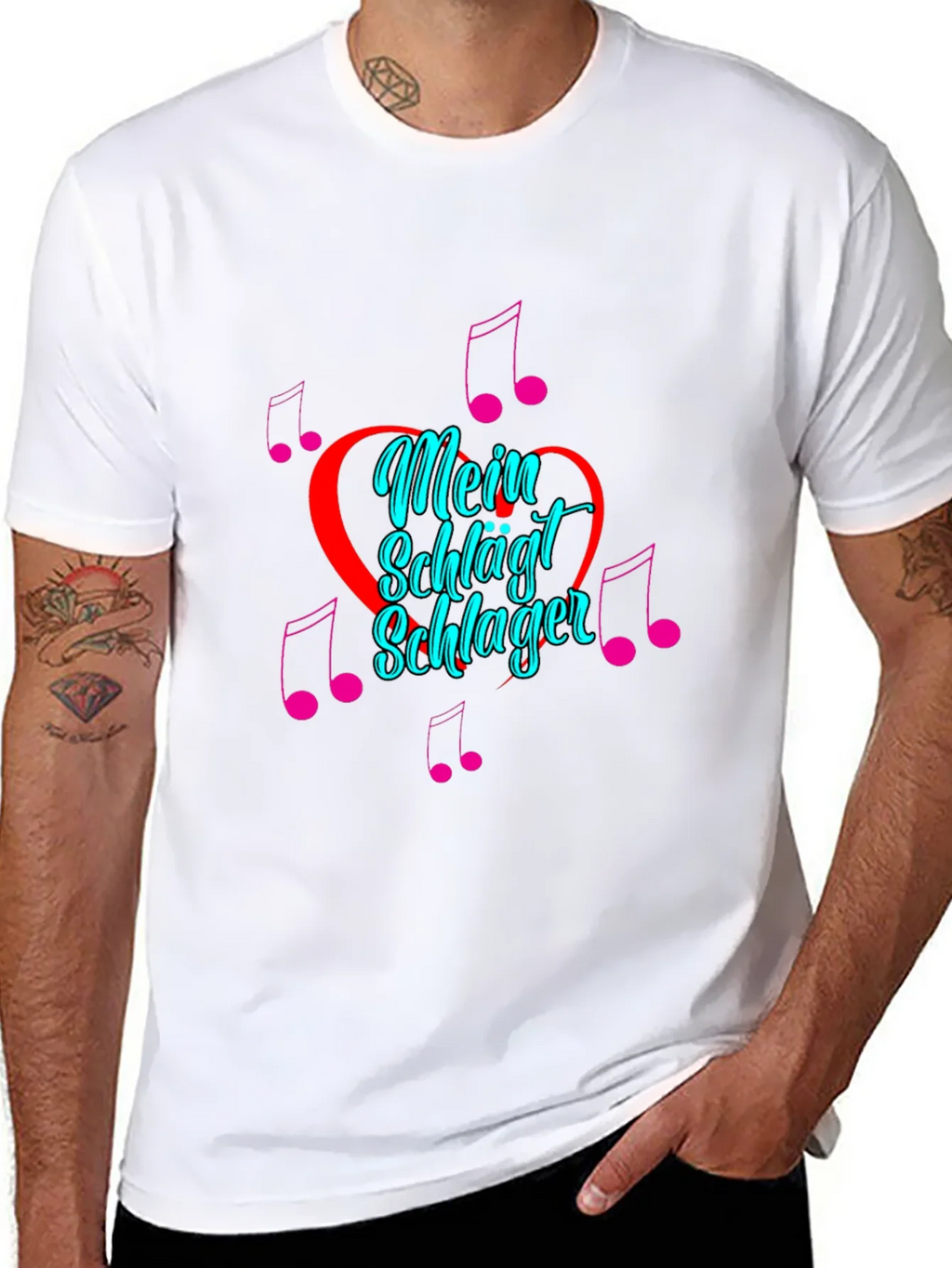 Mein Schlager Heartbeat Graphic Tee - Black product image 7