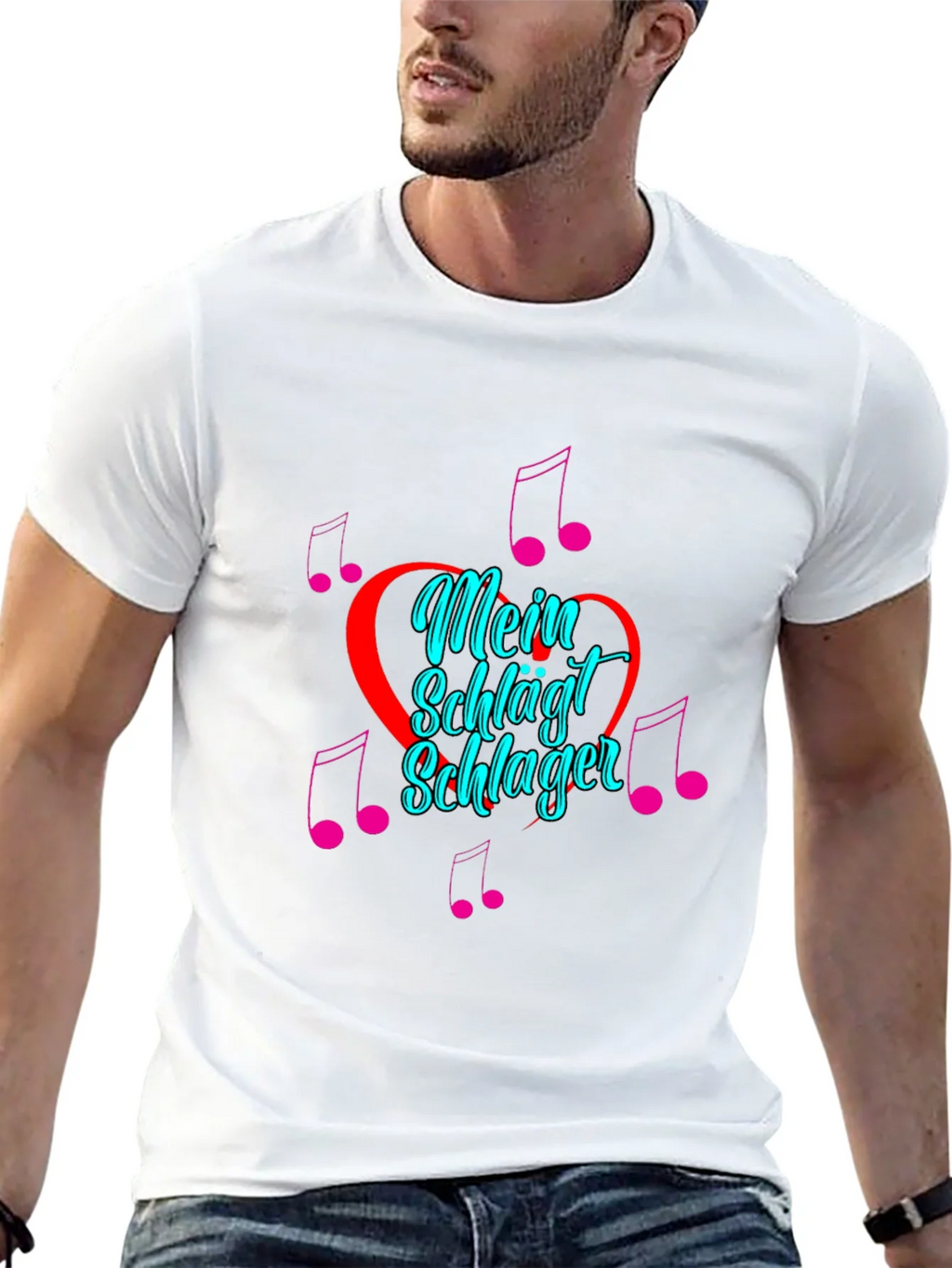Mein Schlager Heartbeat Graphic Tee - Black product image 10